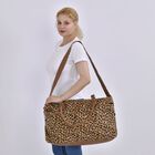 Weekender-Tasche aus supersoftem Mikroflanell und Kunst-Leder mit Leopardenmuster und verstellbarer Riemen, 54 x 37 x 18 cm image number 1