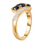 Blauer Saphir und Zirkon-Ring - 1,96 ct. image number 6