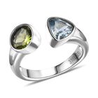 Himmelblauer Topas und Peridot-Ring - 1,79 ct. image number 3