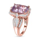 AA Rose De France Amethyst und Zirkon Ring - 7,59 ct. image number 4