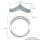 Paraiba-Apatit Ring 925 Silber platiniert (Größe 16.00) ca. 0,44 ct image number 5