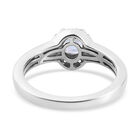 Tansanit und Zirkon Ring 925 Silber platiniert  ca. 0,80 ct image number 5