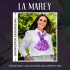 LA MAREY – Satinschal aus Maulbeerseide, Lila, Blumenmuster image number 1