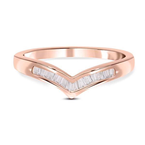 Wishbone Diamant Ring, Silber mit Roségold Vermeil - 0,17 ct. image number 0