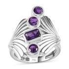 Afrikanischer Amethyst Ring Messing (Größe 18.00) ca. 1,27 ct image number 3