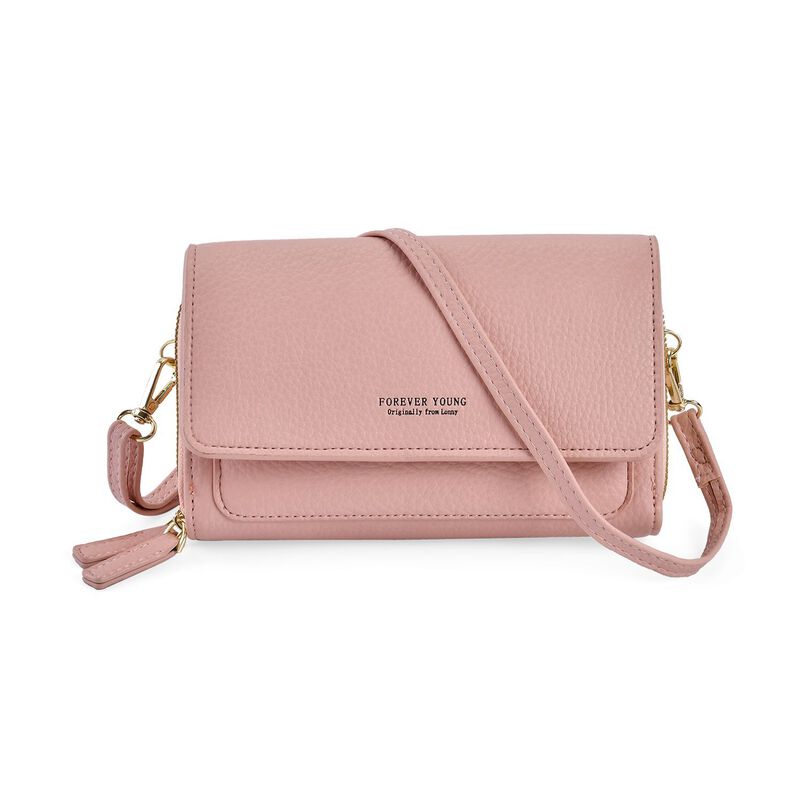 Crossbody-Tasche mit RFID-Schutz, Rosa image number 0