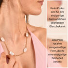 Weiße Keshi Perle-Halskette image number 2