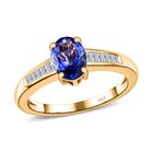 AAA Tansanit und Diamant Ring - 1,54 ct. image number 3