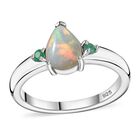 AA Natürlicher, äthiopischer Welo Opal und Kagem Sambischer Smaragd Ring, ca. 0,72 ct image number 4