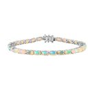 AA Natürlicher, äthiopischer Welo Opal Armband ca. 20 cm 925 Silber rhodiniert ca. 8,70 ct. image number 0