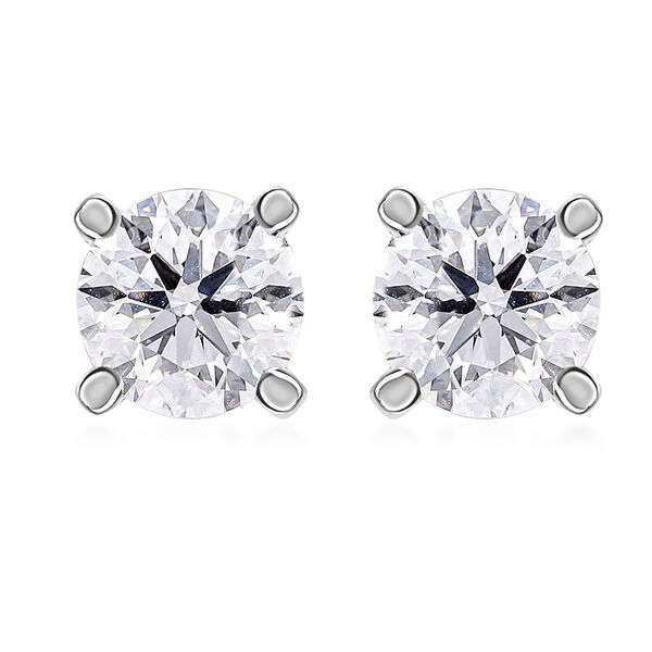 SGL zertifizierte VS-GH  Diamant-Ohrringe in 950 Platin - 0,50 ct. image number 0