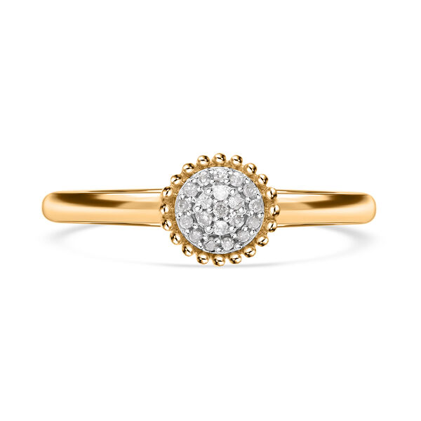 Diamant Ring, 925 Silber mit  Gelbgold Vermeil image number 0