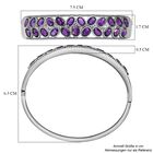 Afrikanischer Amethyst Armreif ca. 19 cm Edelstahl ca. 10.35 ct image number 5