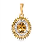 AA Natürlicher goldener Tansanit, gelber und weißer Diamant-Anhänger - 1,11 ct. image number 0