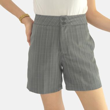 Unifarbene Shorts für Frauen, Gletschergrau, Grau, Größe 42