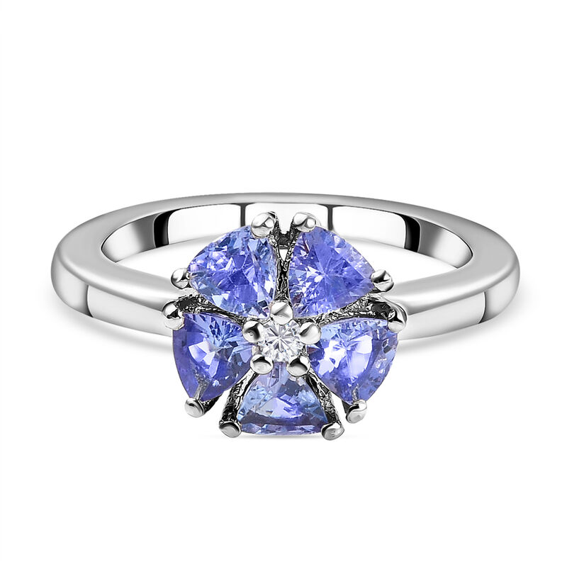 Tansanit und Zirkon Ring - 0,98 ct. image number 0