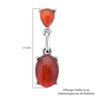 Rote Achat Ohrringe, silberfarben ca. 25.00 ct image number 4