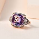 Rose De France Amethyst und Zirkon Ring - 7,38 ct. image number 1