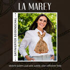 LA MAREY – Satinschal aus Maulbeerseide, braun-beige image number 1