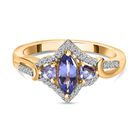 Tansanit und Zirkon Ring - 0,99 ct. image number 0