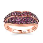 GP Amore Kollektion- AA Rhodolith Granat und Kanchanaburi blauer Saphir-Ring - 1,21 ct. image number 3