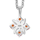 Designer Inspiriert XOXO Orange Zirkonia Schmuckset 925 Silber und Edelstahl image number 4