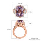 AA Rose De France Amethyst und Zirkon Ring - 7,59 ct. image number 6