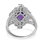 Afrikanischer Amethyst Ring, 925 Silber rhodiniert, (Größe 17.00), ca. 3.19 ct image number 3