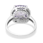 Rosa Amethyst und weißer Zirkon-Ring, 925 Silber platiniert (Größe 16.00) ca. 4,26 ct image number 3