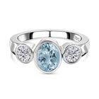 Espirito Santo Aquamarin und Moissanit Ring, ca. 1,61 ct image number 0