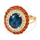 Boulder Opal Triplett, Feueropal und Zirkon-Ring - 2,58 ct. image number 0