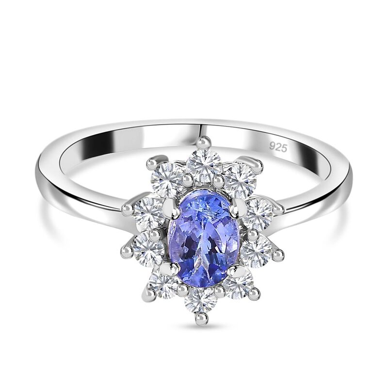 AA Tansanit und Zirkon Ring - 0,97 ct. image number 0