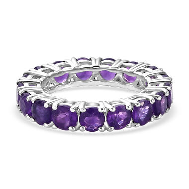 Lusaka Amethyst-Ring, 925 Silber platiniert  ca. 4,38 ct