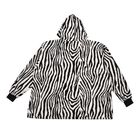 Hoodie mit Kapuze im Zebra-Muster, Weiß und schwarz image number 1