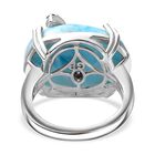 GP Trifono Kollektion- Larimar, Chromdiopsid, Zirkon und blauer Saphir-Ring - 17,62 ct. image number 5