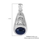 Diffundierter Stern blauer Saphir Anhänger 925 Silber rhodiniert ca. 3,11 ct. image number 4