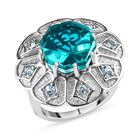 GP Italian Garden Kollektion - Capri blauer Quarz, Schweizer Blautopas und blauer Saphir-Ring - 7,47 ct. image number 3