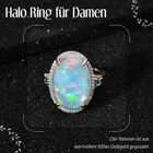 AAAA Natürlicher, äthiopischer Welo Opal, Diamant und kolumbianischer Smaragd-Ring in 585 Gold - 9,01 ct. image number 1