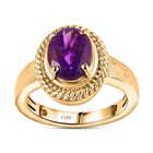 Afrikanischer Amethyst Ring Messing  (Größe 18.00) ca. 1,65 ct image number 3