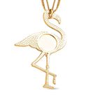 Schwarzer und weißer Kristall-Flamingo-Anhänger mit Kette - 3,10 ct. image number 3