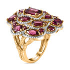 GP Italian Garden Kollektion-Rhodolith Granat und Kanchanaburi blauer Saphir-Ring - 6,91 ct. image number 4