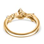 AA natürlicher goldener Tansanit und Zirkon Ring, ca. 0,45 ct. image number 5