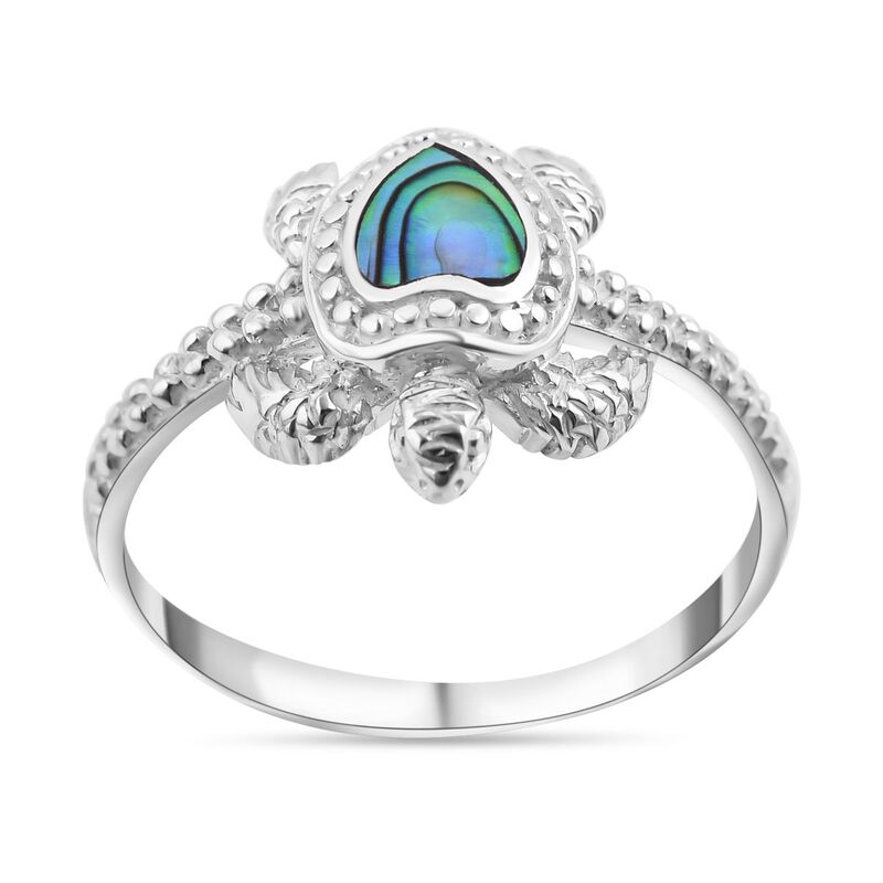 Royal Bali - Abalone Muschel Ring, 925 Silber (Größe 19.00) image number 0