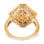 AAA mehrfarbiger Saphir und Diamant-Ring in 585 Gold - 4 ct. image number 5