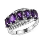 Afrikanischer Amethyst Ring Edelstahl (Größe 21.00) ca. 2,07 ct image number 3