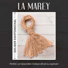 LA MAREY – Chiffon Schal aus Maulbeerseide, beige image number 1