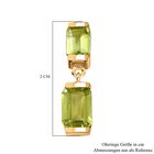 Peridot Ohrringe 925 Silber 750 Gelbgold Vermeil ca. 3,12 ct. image number 6