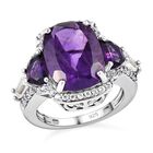 Afrikanischer Amethyst-Ring, 925 Silber platiniert  ca. 7,67 ct image number 3