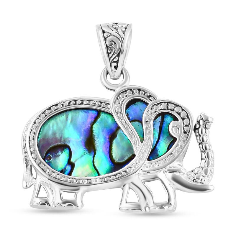 Royal Bali Kollektion- Abalone Muschel Elefant Anhänger image number 0