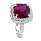 Roter und weißer Zirkonia-Ring - 9,62 ct. image number 2